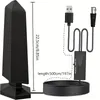 Powerful Indoor TV Antenna with 400+ Mile Range - Supports 8K, 4K, Full HD, Smart and Older TVs - Signal Booster Included