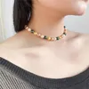 Choker enkel lila imitation pärlpärlor halsband för kvinnor mode eleganta bröllop halsband trenda smycken fest gåva