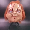 Máscaras de festa Scarred Chucky Látex Mask Childs Play Seed of Chucky Holiday Horrors Ornament | Chucky Head L230803