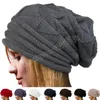 Klassiska stickade baggy beanie hattar för kvinnor män överdimensionerade unisex varma vinter hattar skidkapskallies beanies ull cap beanies