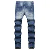 Männer Jeans 2023 Herbst Herren Cartoon Gestickte Denim Hosen Trendy Marke Dünne Beiläufige Kleine Füße Bleistift Hosen Hombre