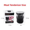 Meat Poultry Tools 2pcs Set 56 Needles Stainless Steel Tenderizer and Aluminum Hamburger Press with 100Pcs Oilpaper Kitchen Gadgets 230802