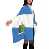Scarves Personalized Printed San Marino Flag Long Pile Fringe Men Scarf Women'S Anti Chill