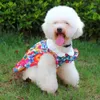 Vestuário para cães, roupas para animais de estimação, verão, saia fina, respirável, lindas, flores, vestido de princesa, pelúcia, roupas pequenas e médias da Pomerânia