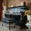 Dust Cover American light luxury piano cover dustproof piano stool cover Nordic piano cloth half cover lace keyboard cover cloth R230803