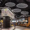 Żyrandole nordycka kreatywna lampa designu Iron Art Starry Sky Cloud Sufit żyrandol Mall Cafe Cafe LED Wewnętrzne Oświetlenie wnętrz