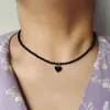 Подвесные ожерелья ZX Bohemian Beadmade Beadered Chain Chokers for Girls Cute Love Heart Collece Оптовая женская ювелирные аксессуары подарки 230802