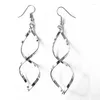 Dangle Boucles D'oreilles Fabricant Vente Directe Européen Américain Simple Spirale Courbe Conception Sens Vague Courbe Femelle