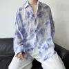 Men's Casual Shirts High Quality Tie Dyed Thin Shirt Men Summer Loose Long Sleeve Sunscreen Korean Fashiona Oversized Women's Clothing