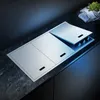 Cloaking Kitchen Sink 304 Stainless Steel 4mm Thickness Handmade Brushed Three Cover Hidden Large Size Double Sink