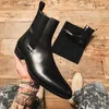 Bottes Chelsea Boots Homme Fait Main Noir Slider Pu Cowboy boot Sapato Masculino Livraison Gratuite Homme Bottes Z230803