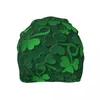 Berets Knitted Cap Women Men Spring Winter Elastic Shamrock Leaf Clover St. Patrick's Day Beanies Wholesale