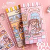 Adhesive Stickers Small mochi highvalue hand account sticker material full set of children's cute girl heart portable cane ins wind notebook 230803