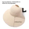 Wide Brim Hats Womens Ladies Summer Foldable Sun Hat Anti-UV Beach Visor Caps Empty Top Straw Fashion Bow-knot Breathable Cap