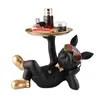 Objets décoratifs Figurines Bouledogue Animal Décoration de la maison Accessoires Table Ornements Plateau de rangement Chien Modèle Statue Sculpture Salon Décor 230802