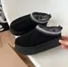 F23 Tazz Tasman Slippers Chestnut Fur Slides Sheepskin Shearling Tazz Tazz New Mules Men Ultra Mini Platform Boot Slip-On Shoes Suede Sued