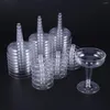 Wijnglazen 18 stks Plastic Champagne Wegwerp Cocktail Cups Perfect Voor Bruiloft Feest Kerst Jaar Transparant