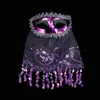 Party Masks 10st Women Girls Veil Mask Masquerade Belly Dance Mystery Princess Masks Costumes Party Easter Birthday Halloween L230803