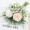 Dekorativa blommor Simulerade Holding Wedding Hydrangea Macrophylla Artificial Bridal Bouquet Plants Home Props Decoration W7A6