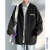 Herrjackor kvinnors lapelrock koreansk stil lösa kläder neutrala mångsidiga avslappnade söt cool jacka mujer chaqueta ropa para