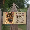 Etiquetas de cachorro retangulares de madeira acessórios para cães de estimação placas de sinal de animal de amizade adorável decoração de parede rústica decoração de casa FY4451