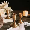 Świece 2PCS Vintage Copper Holder Candlelight Dinner Props