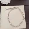 Hoge kwaliteit parelketting vol diamanten 18K gouden ronde bal hanger ketting Choker Luxe sieraden voor vrouwen Valentijnsdag geschenken