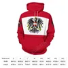 Heren Hoodies Oostenrijk Land Vlag 3D Hoodie Polyester Cool Mannen Vrouwen Harajuku Sweatshirt Unisex Casual Trui Aangepaste Naam