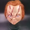 Máscaras de festa Scarred Chucky Látex Mask Childs Play Seed of Chucky Holiday Horrors Ornament | Chucky Head L230803