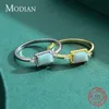 Anillos de boda MODIAN Plata de Ley 925 auténtica fantásticos ópalos naturales dedo para mujer joyería de aniversario accesorios finos Anel 230802