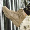 Buty 2023 Nowe wojskowe taktyczne buty męskie Siły specjalne skórzane buty pustynne Wodoodporne kostki buty armii męskie buty Rozmiar 47 Z230803