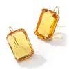 Dangle Earrings Trendy Geometric Square Pendant Hanging Earring For Women Red Transparent Resin Drop Wedding Party Christmas Jewelry