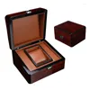 Boîtes de montres boîte unique organisateur pour hommes mallette de rangement de luxe en bois affichage verre armoire Woody cercueil montres emballage