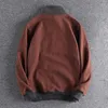 Men's Hoodies Spring Autumn Stand Collar Half Zip Korean Fashion Pullovers Long Sleeve Mens Designer Fleece Plush Thick Outerwears