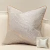 Pillow Case Luxury Jacquard Cushion Cover 45x45cm Embroidery High Quality Decor Sofa Decorative Pillowcase Beige Covers 230802