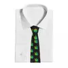 Paperino Bob e Asaba Tema Necktie Men Donne Polestere 8 cm Foglie verdi Tracca per il collo per accessori a camicia larga magra Gravatas