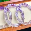 Strand Natural Lavender Quartz Bracelet Healing Fashion Purple Crystal Women Yoga Jewelry Share Bangle 1pcs 8x13mm