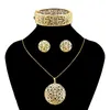 Conjunto de pendientes de collar, pulsera con forma de flor para mujer marroquí, accesorio de moda elegante y exquisito, regalo de fiesta de cumpleaños de boda