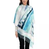 Halsdukar akvarellberg kvinnor varm vinter oändlighet set filt halsduk ren färg