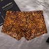 Underpants Fashion Leopard Printing Boxershorts Breathable Ice Silk Men's Underwear 3D Pouch Shorts Seamless Male Boxer Pants