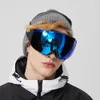 Skidglasögon Copozz Magnetic Polarized Ski Goggles Double Lens Men Kvinnor Anti-dimma Skidglasögon UV400 SKYDD SNOWBOARD Skidugligt glasögon 230802