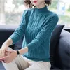 Women's Sweaters Half Turtleneck Solid Color Sweater Women Autumn Winter Pullover Knitted Top Simple Straight Tube Loose Female Clothing 623