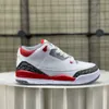 Jumpman 3S Kids Basketball Shoes Racer Blue Wizards UNC Cardinal Red 3S Black Cement Hur Ricane Infrared Boy Girls Youth Sports Sneakers Runner Trainers EU26-35