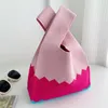 Bolsas de cintura de malha colorida bolsa de malha portátil versátil combinando com cores moda simples casual para mulheres