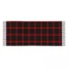 Schals Damen Schal Winter Schwarz und Rot Tartan Plaid Schottisches Muster Dünn Warm Cape Wraps Weiblich Bandana Pashmina Lange Quaste