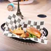 Yemek takımı set sepet siyah depolama kutuları plastik hızlı tepsisi burger tepsiler meyve kızartma kızartması restoran çip atıştırmalık fransız köpek