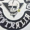 Fashion GYPSY JOKER AUSTRALIA MC Club Biker Vest Patch ricamata Ferro sul retro completo della giacca Motorcyle Patch 221x