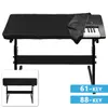 Housse anti-poussière noire Housse de clavier pour piano électronique Sac de rangement pliable durable anti-poussière pour 61/88 touches Protecteur anti-saleté sur scène R230803