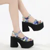 Dress Shoes 2023 Bright Color Fashion Foam Bottom Strap Hollow Casual Thick Soled Summer Heel Soft Sandals E-36