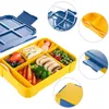 Lunchboxen, Lunchboxen für Kinder und Studenten, in Fächern versiegelte Obstboxen, Salatboxen, funktionierende Mikrowellenheizung, Bento-Boxen 230802